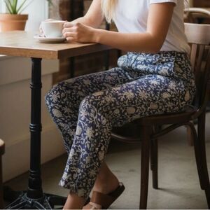 Maelu Designs Lounger Pants Indian Blockprint Peony S